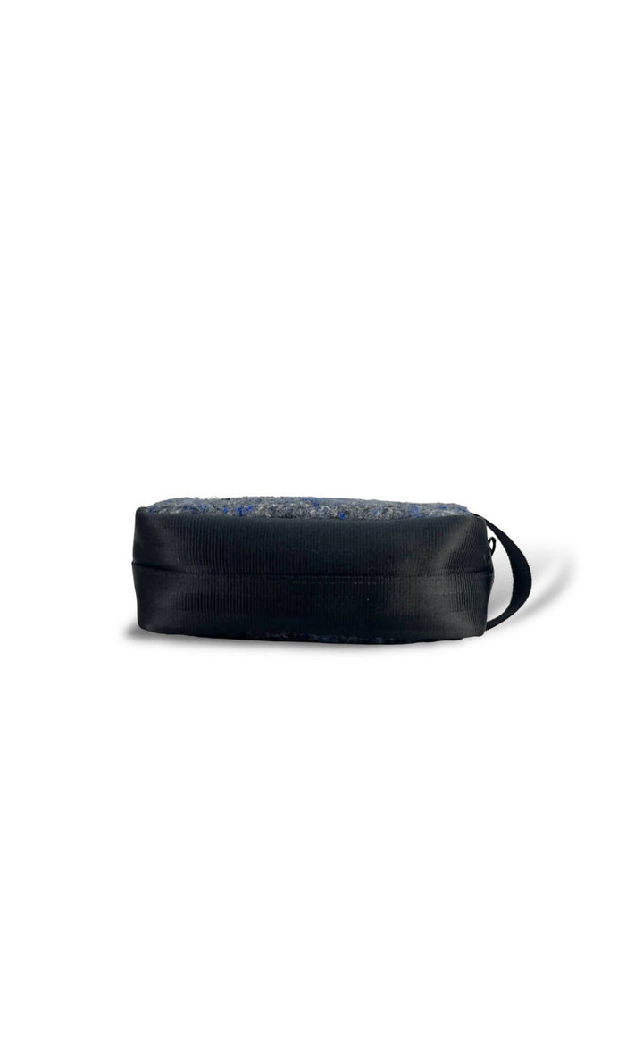 Grey Felt & Rescued Seat Belt Dopp Kit