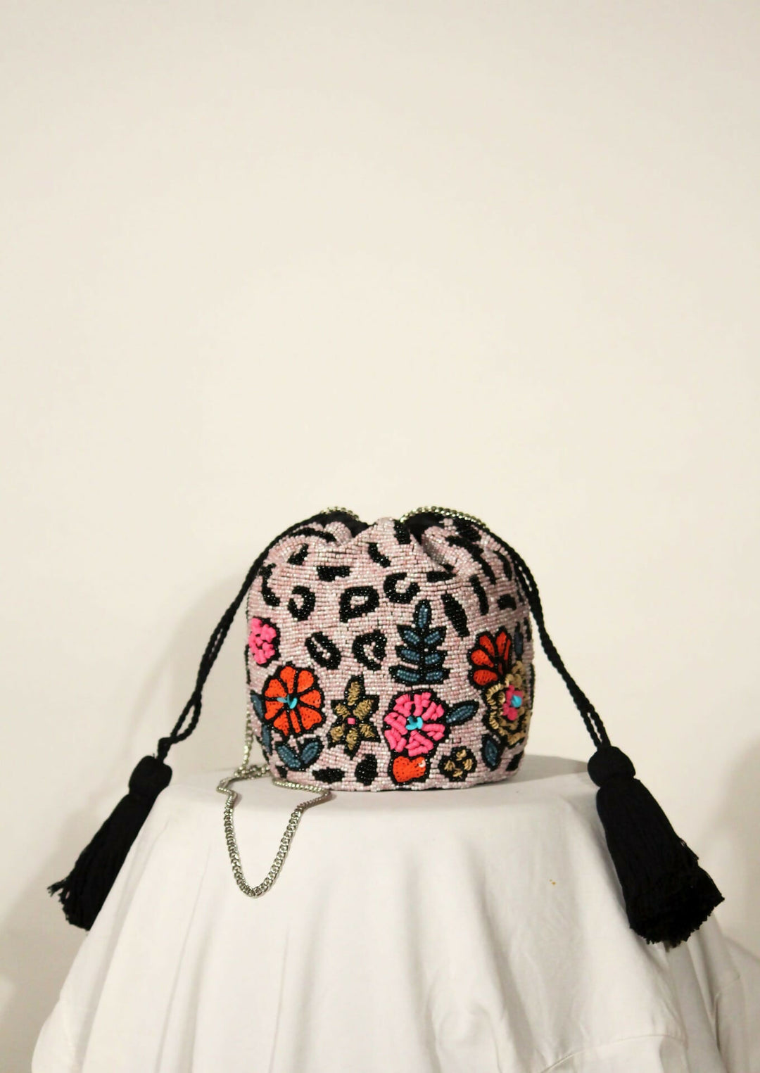 Flowerbed Beaded Bag