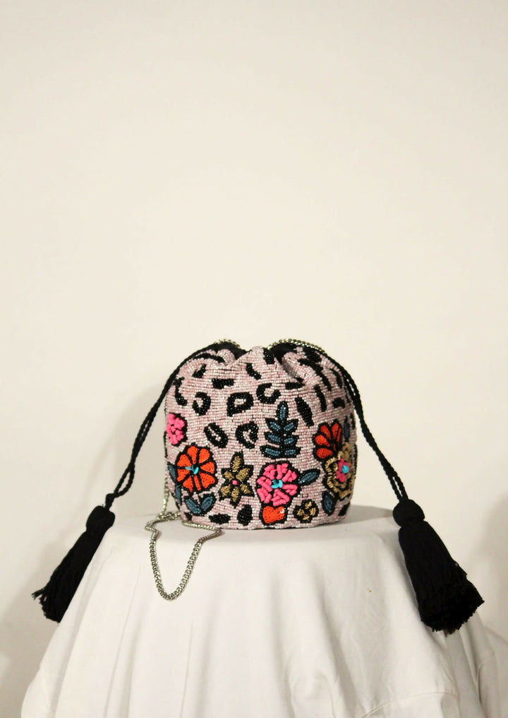 Flowerbed Beaded Bag