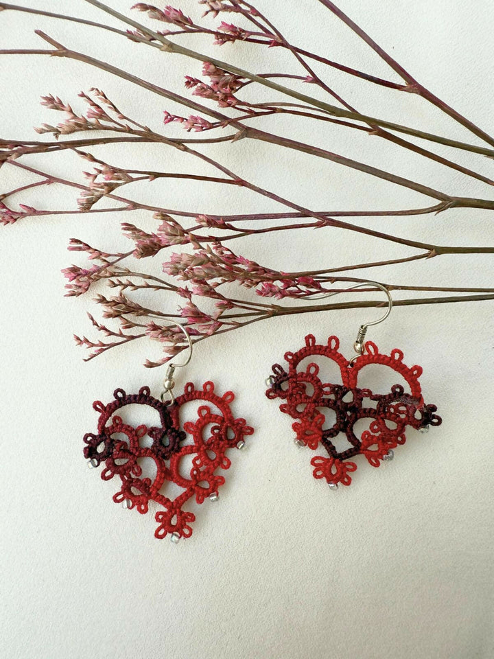 Crimson Heartbeat Earrings