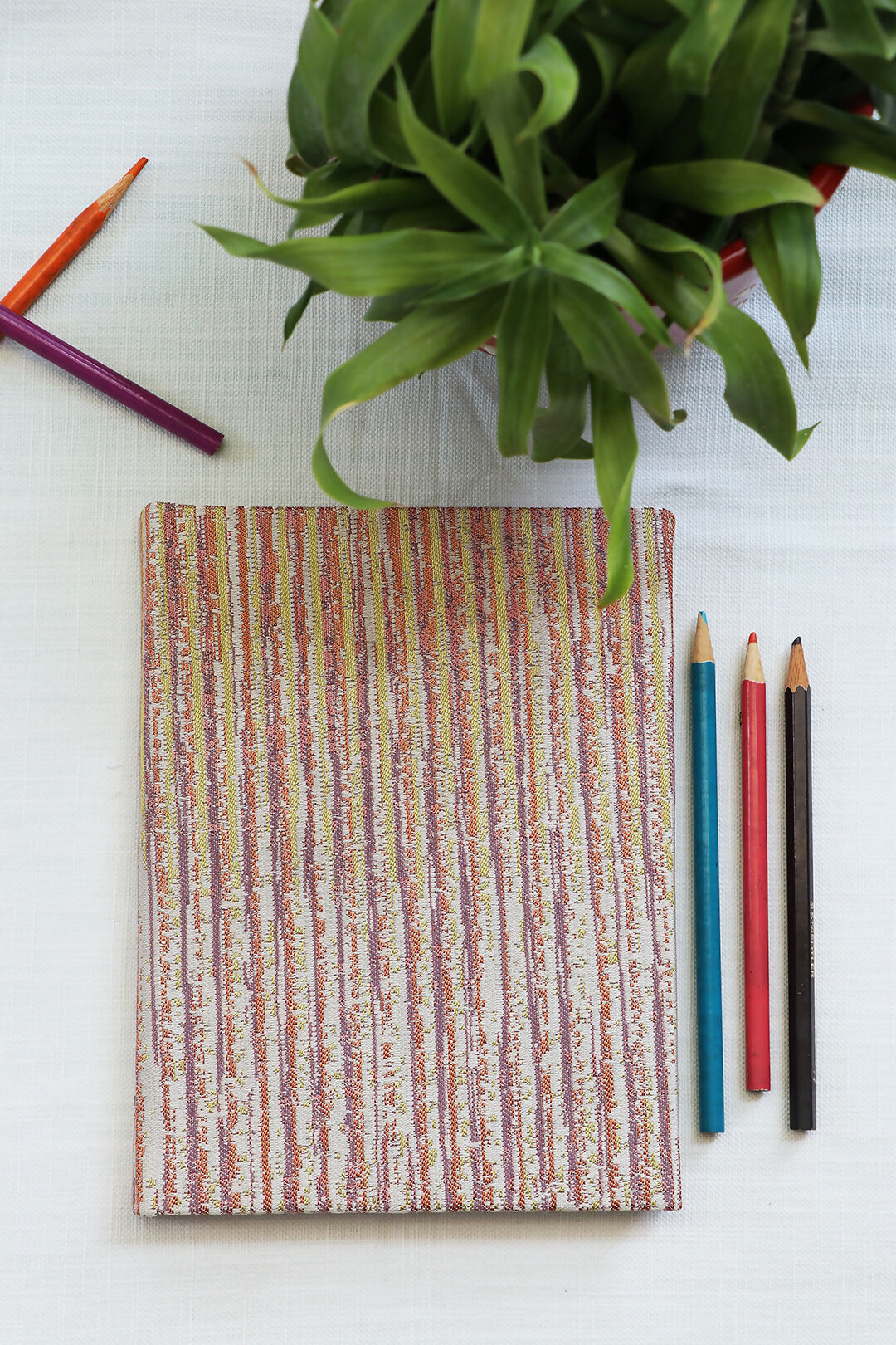 Purple & Orange Stripes Notebook