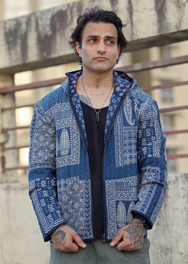 Vayu Reversible Hooded Jacket (Quilted) - Kairi