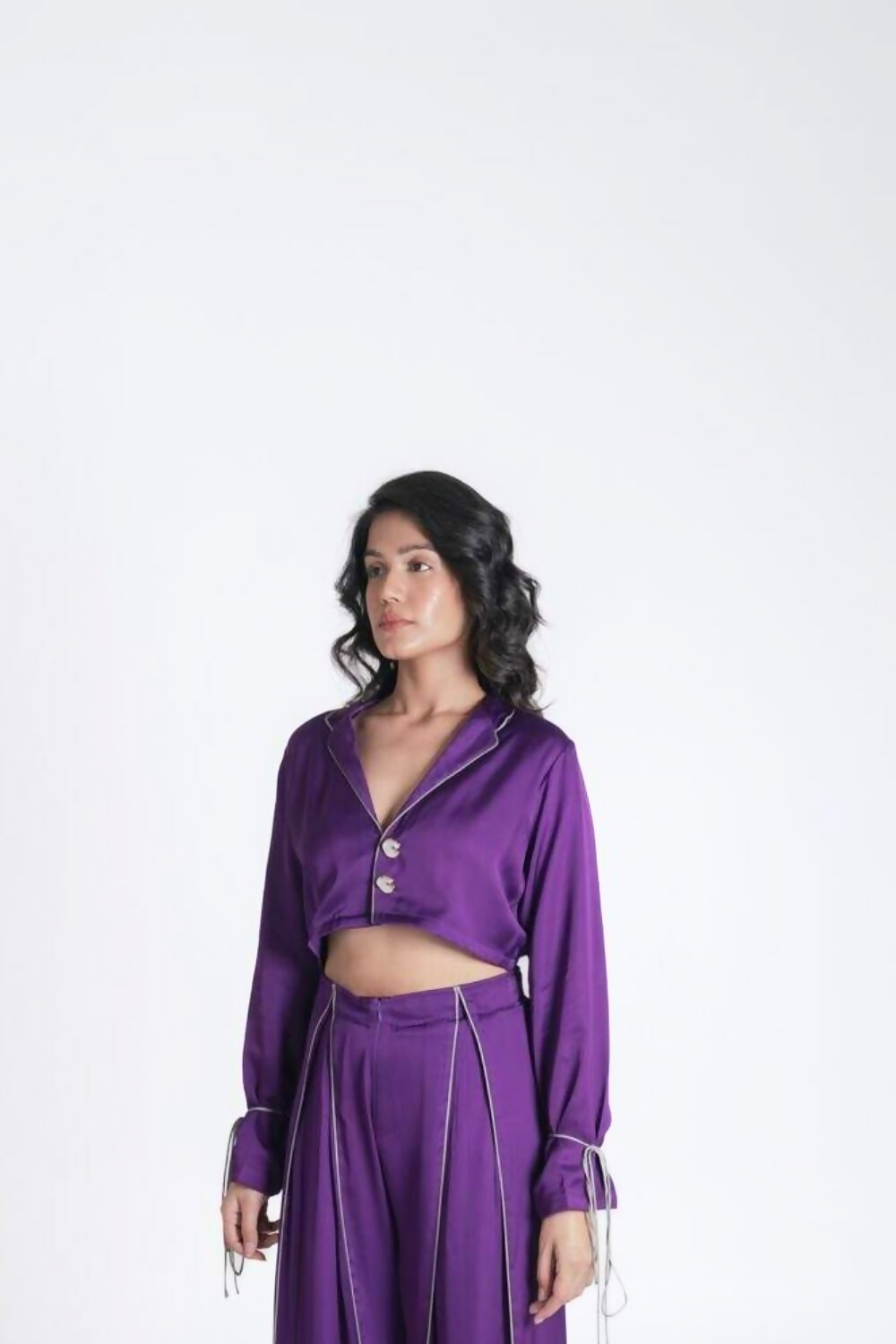 Purple full sleeved top