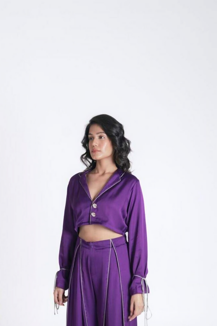 Purple full sleeved top