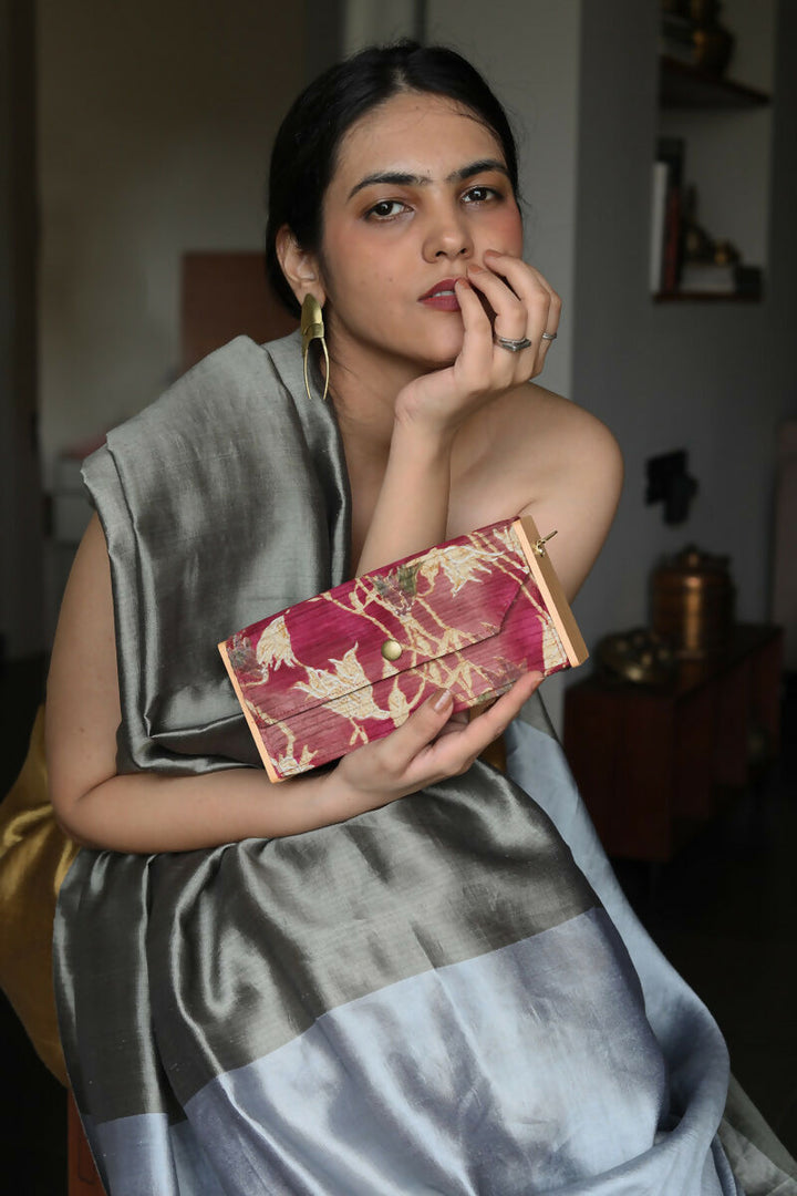 Maroon Mini Clutch - Gift Box