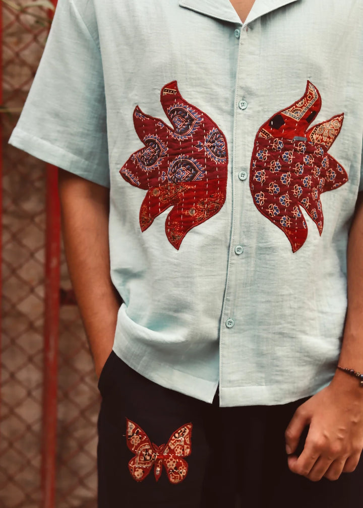 'Kamal' Resort Applique Shirt