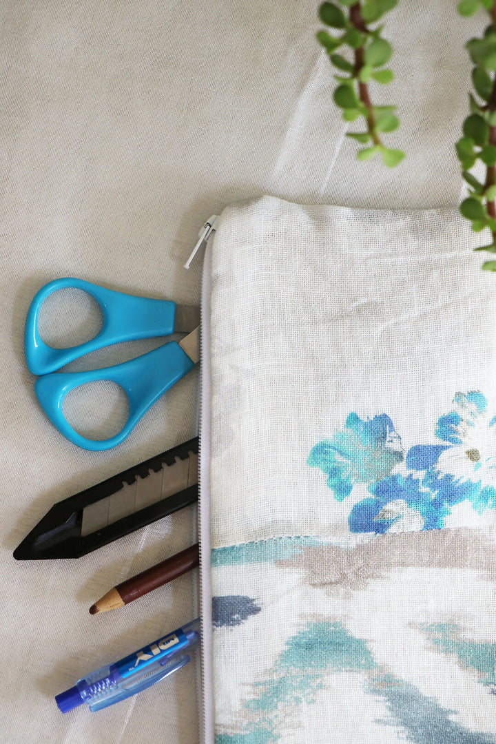 Patchwork Blue Multipurpose Pouch