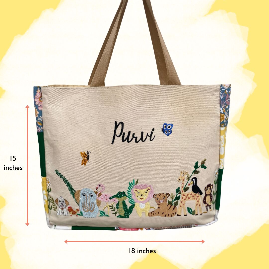 Customisable Flora Fauna Tote Bag
