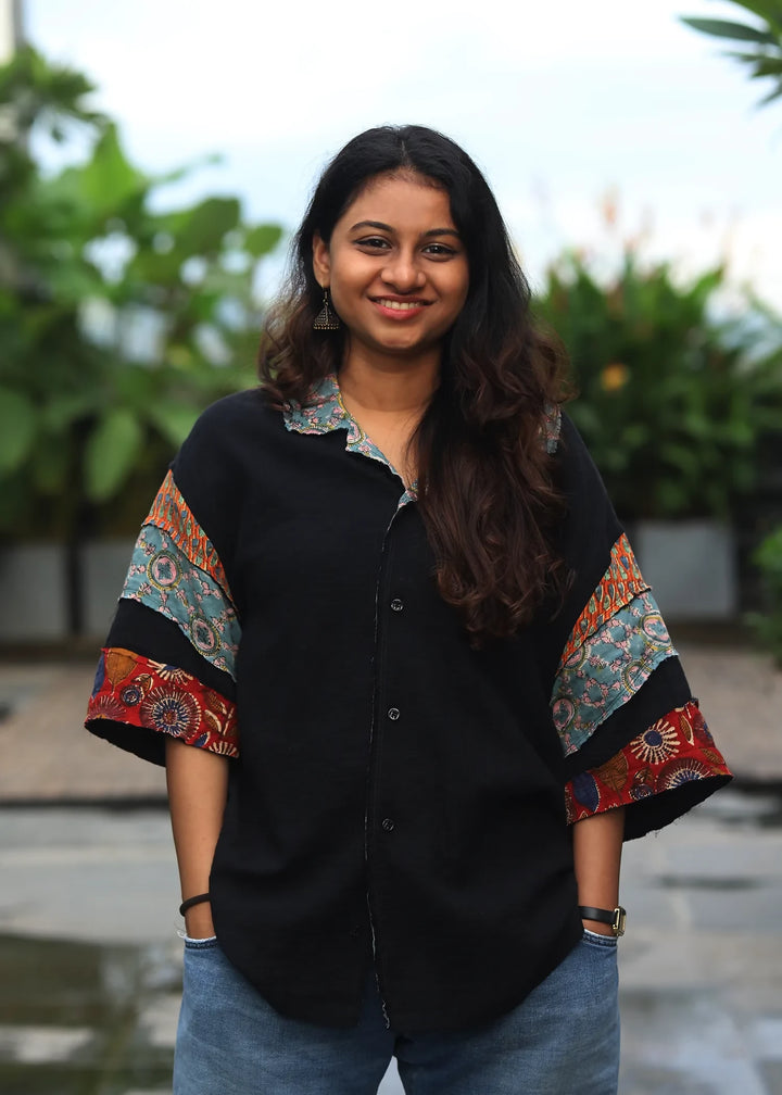 'Alankar' Unisex Resort Patchwork Shirt