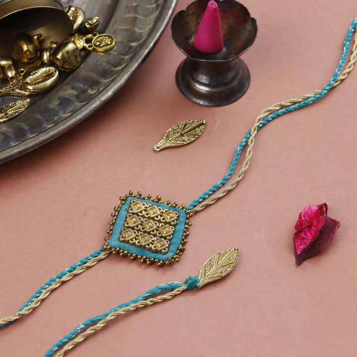 Magestic Square Handcrafted Rakhi - Set of 4