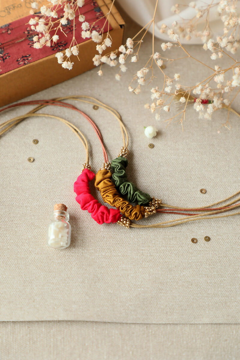 Scrunchie Artisanal Rakhi - Set Of 3