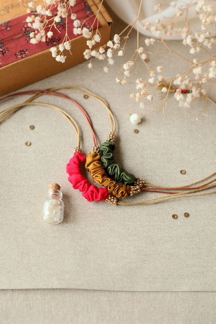 Scrunchie Artisanal Rakhi - Set Of 3
