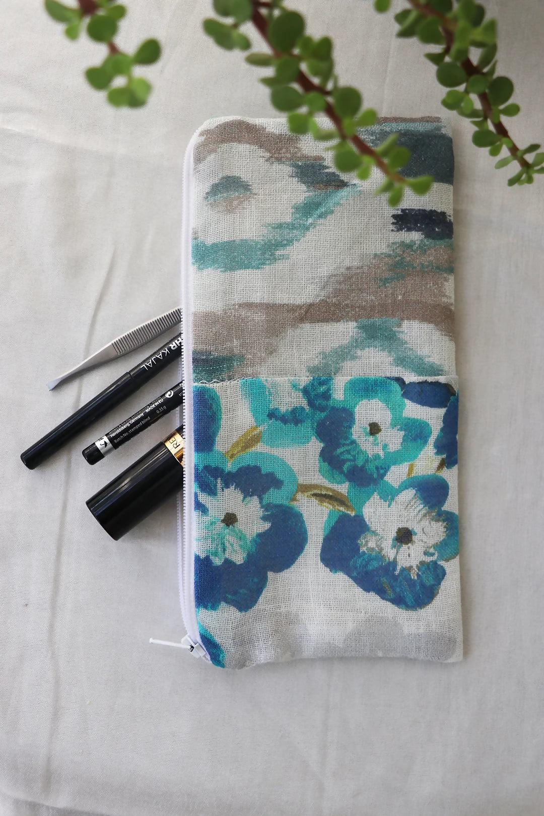 Patchwork Blue Multipurpose Pouch