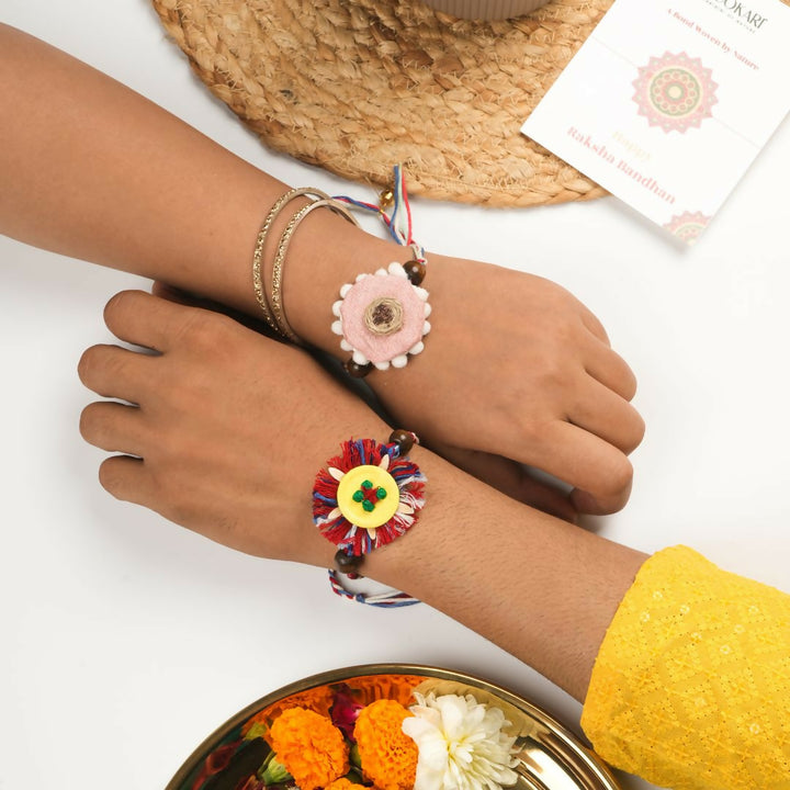 Handmade Plantable Bhai-Bhabhi Rakhi Set