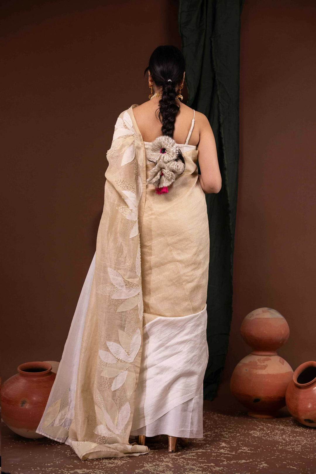 Ivory Jiyah Saree