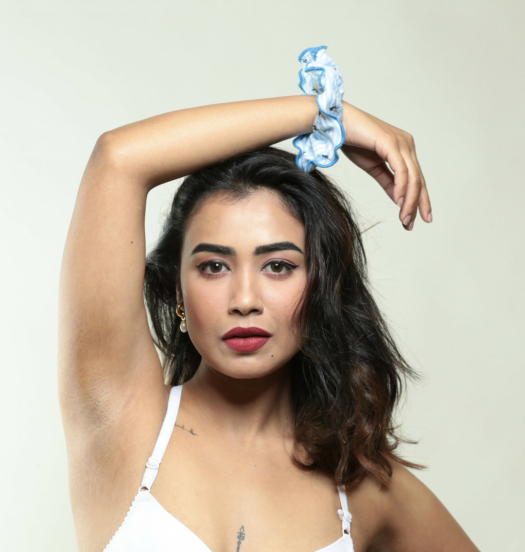 Blue Crane Organic Cotton Scrunchie