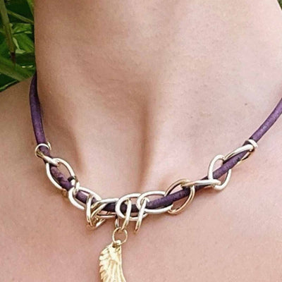 Astral Purple Cork Necklace