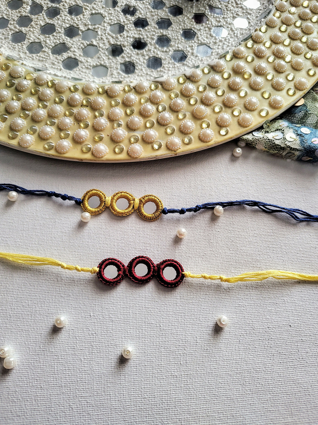 Crochet Mirror Rakhi