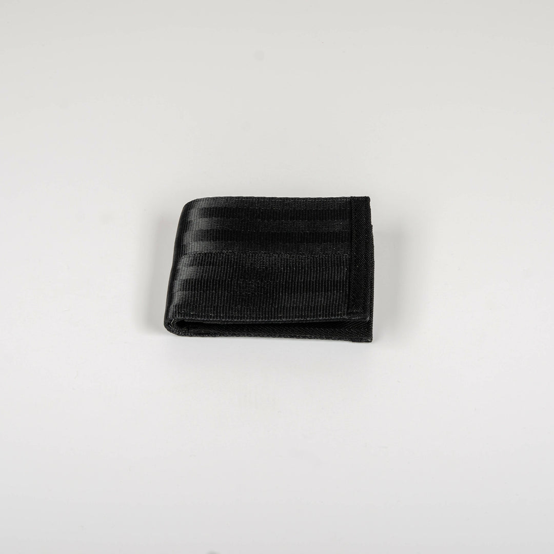 Noir Wallet in Black Rescued Car Belts