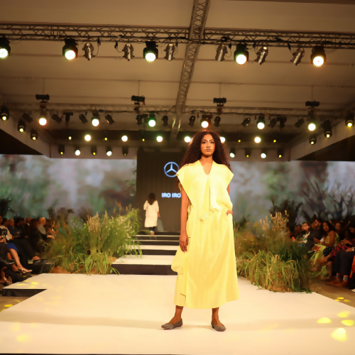 Deconstructed Sari In Yellow