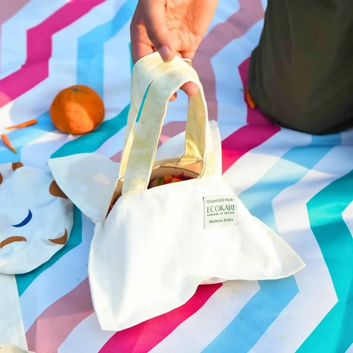 Eco-Printed Carry on Picnic Bag