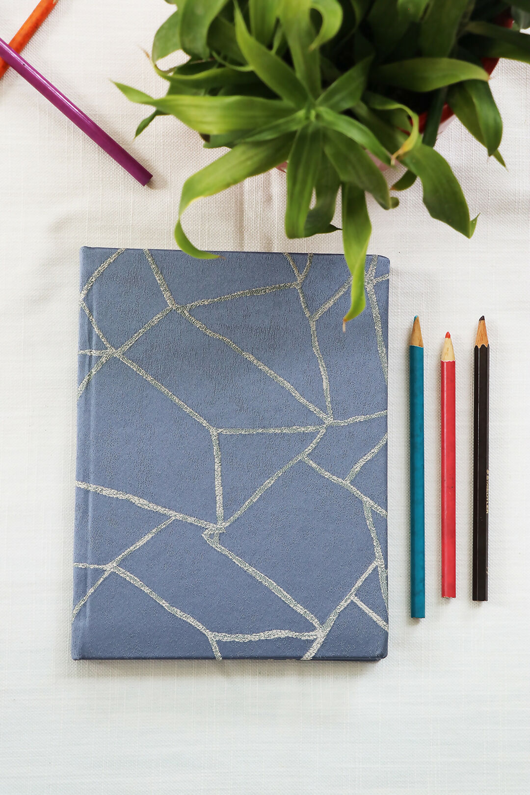 Blue Indirect Lines Notebook