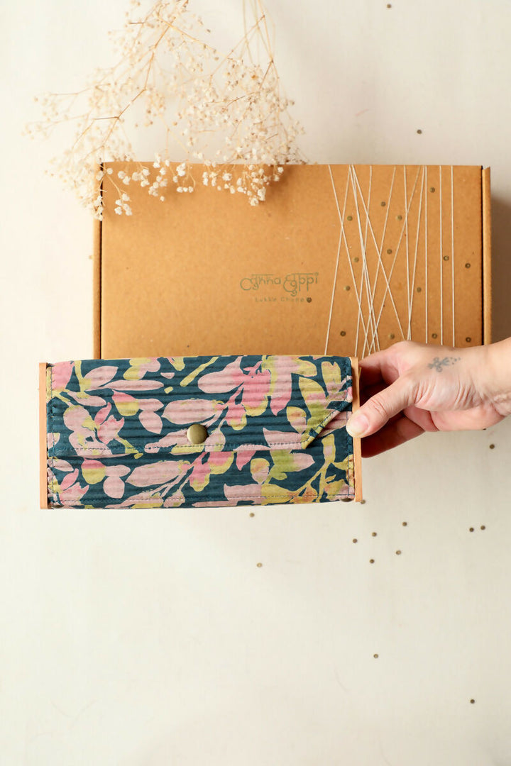 Teal Blue Mini Clutch - Gift Box
