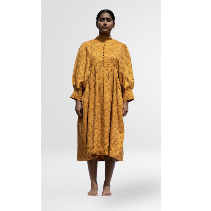 Yellow Beryl Crew Neck Dress