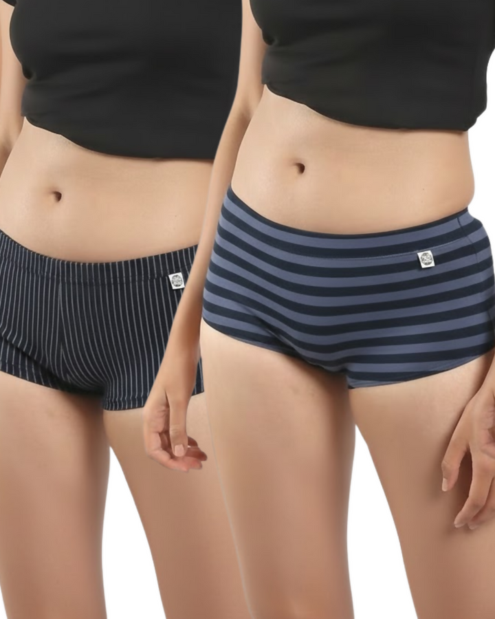 Grapes and Blueberries Organic Cotton Boyshorts Pack of 2