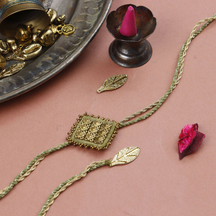 Magestic Square Handcrafted Rakhi - Set of 4