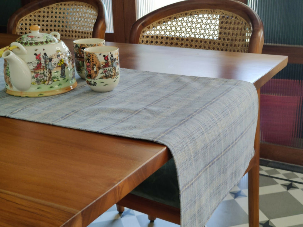 Plaid Cotton Table Runner
