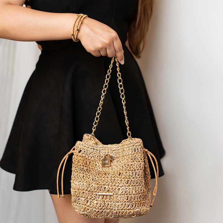 Bracelet Mini Bucket Bag - Natural