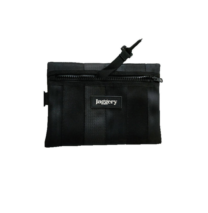 Noir Essentials Pouch in Seat Belts