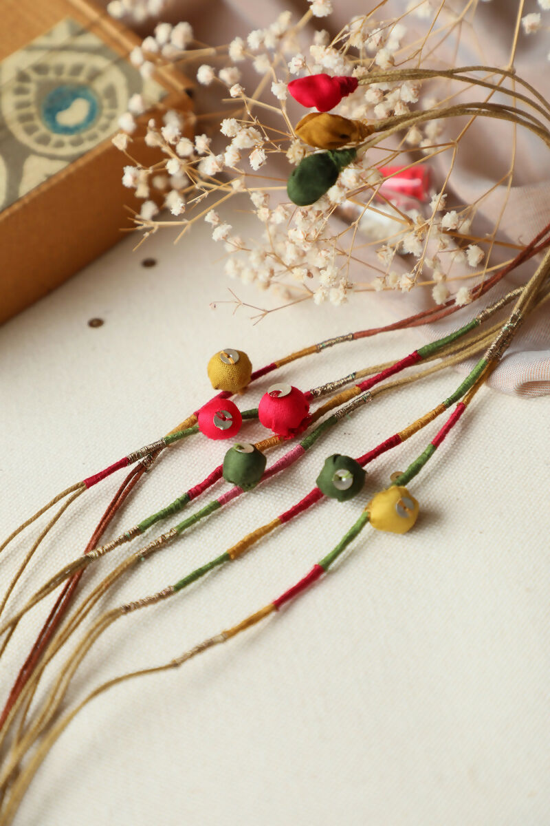 Multicolor Round Artisanal Rakhi 