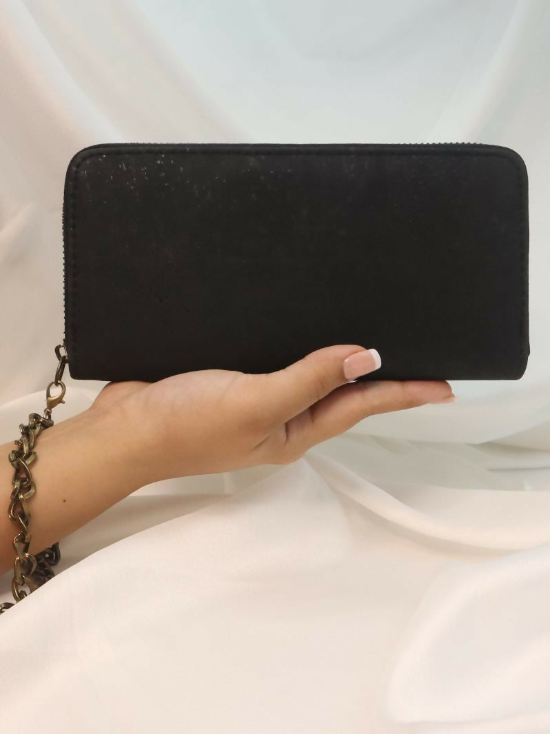 Black Cork Wallet Purse