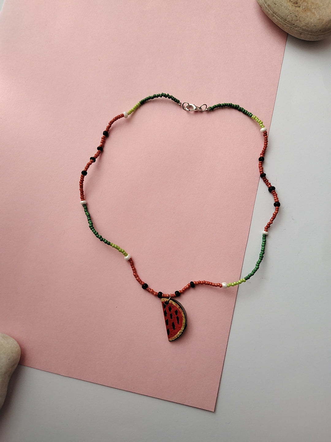 Melon pop necklace