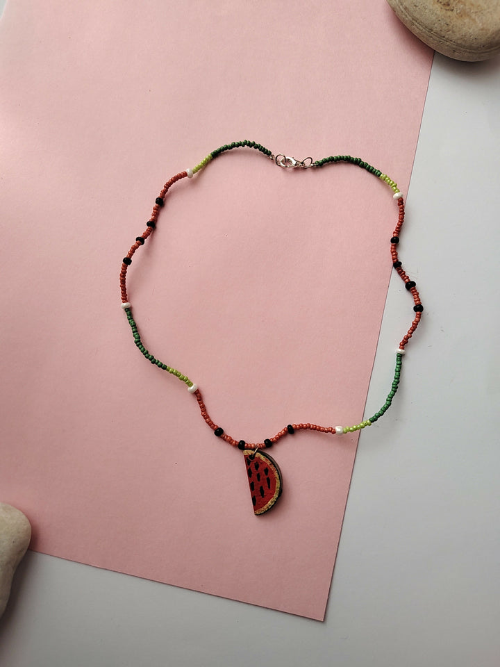 Melon pop necklace