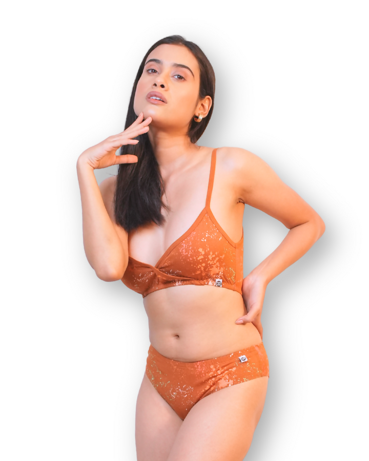 Aquamarine Organic Cotton Lingerie Set