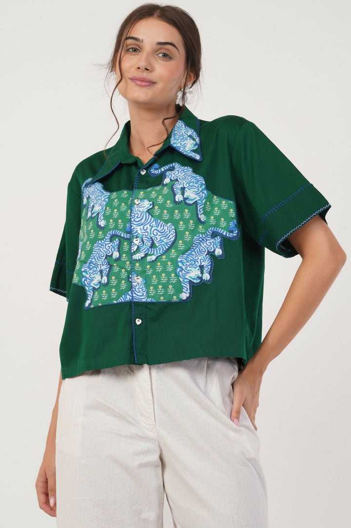 Green Rawrr Block Shirt
