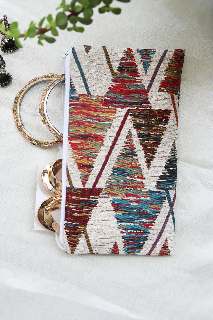 Abstract Printed Multipurpose Pouch