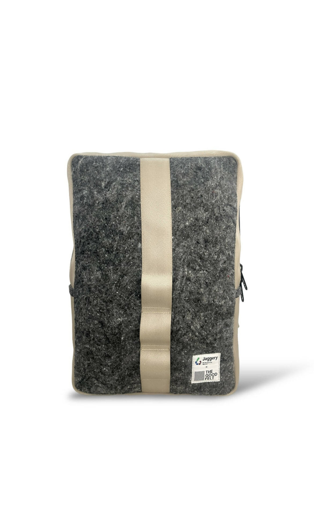 Grey Felt & Beige Backpack