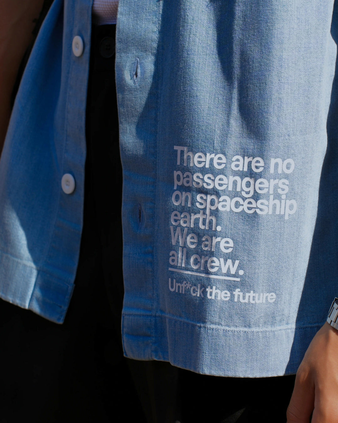 Light Indigo Half-Sleeved Shirt