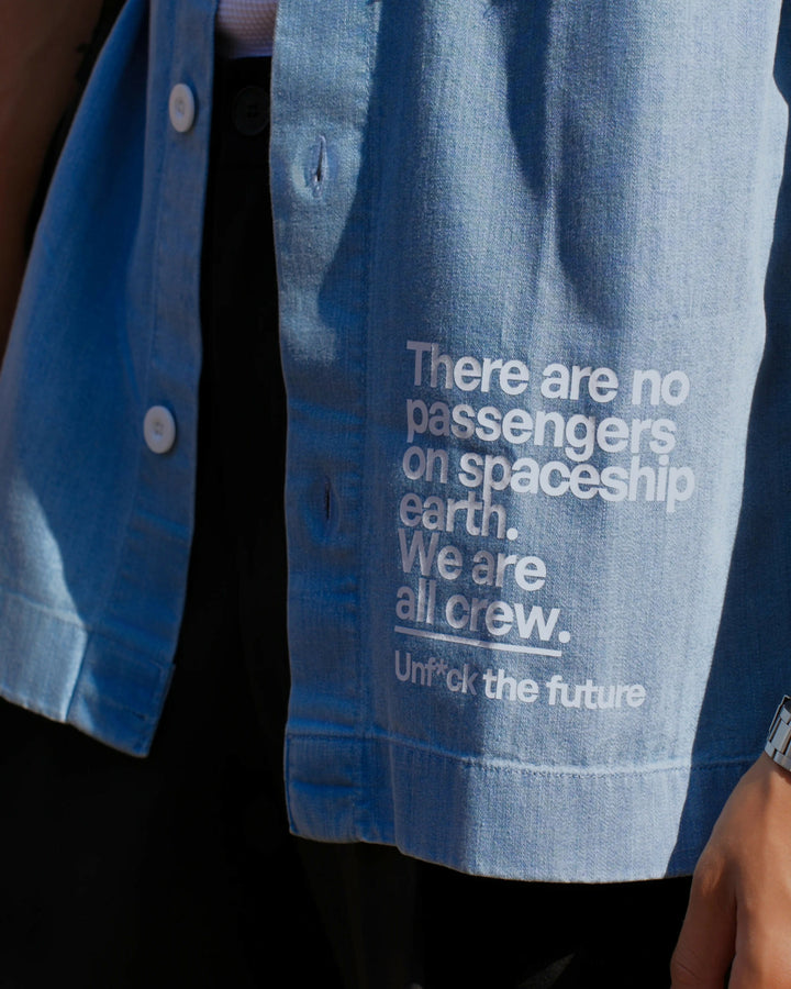 Light Indigo Half-Sleeved Shirt