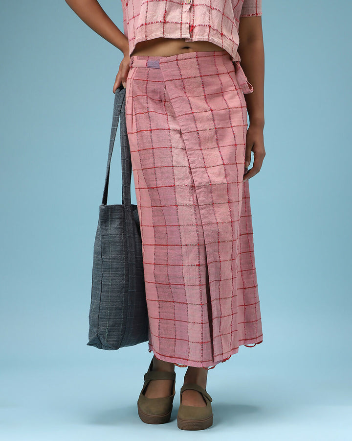 Deconstructed Sari In Pink
