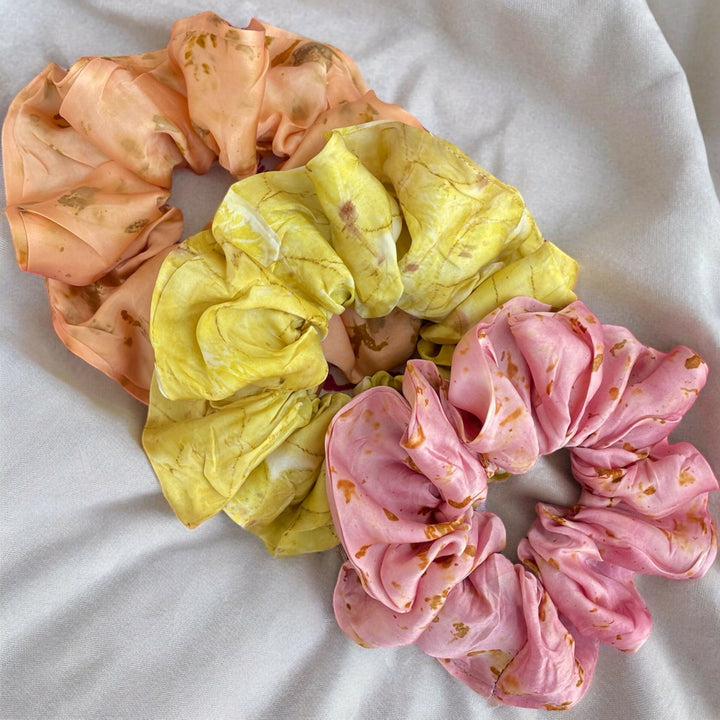 Eco-printed Scrunchies - Set of 3