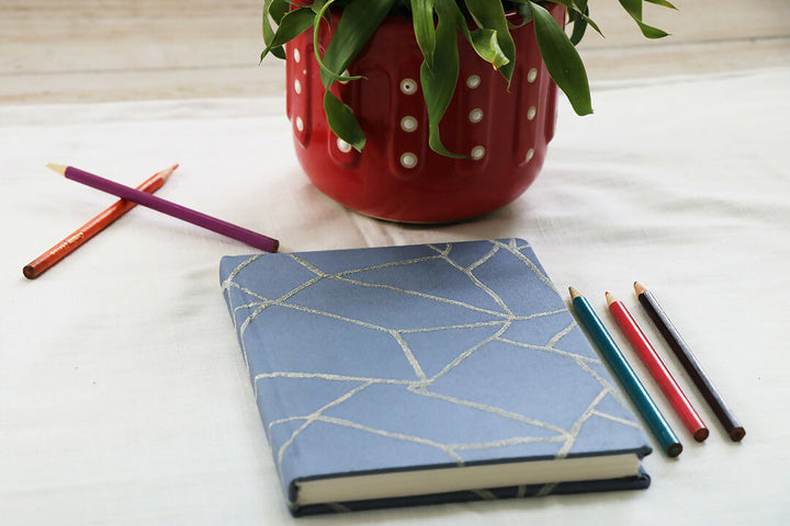 Blue Indirect Lines Notebook