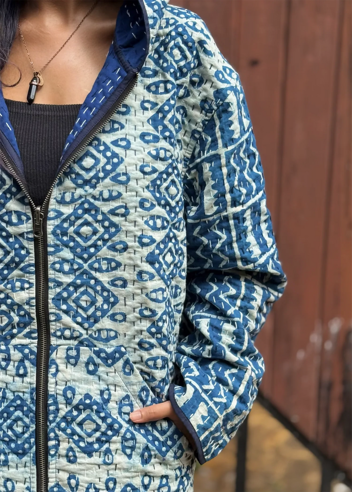 Vayu Reversible Hooded Jacket - Neel