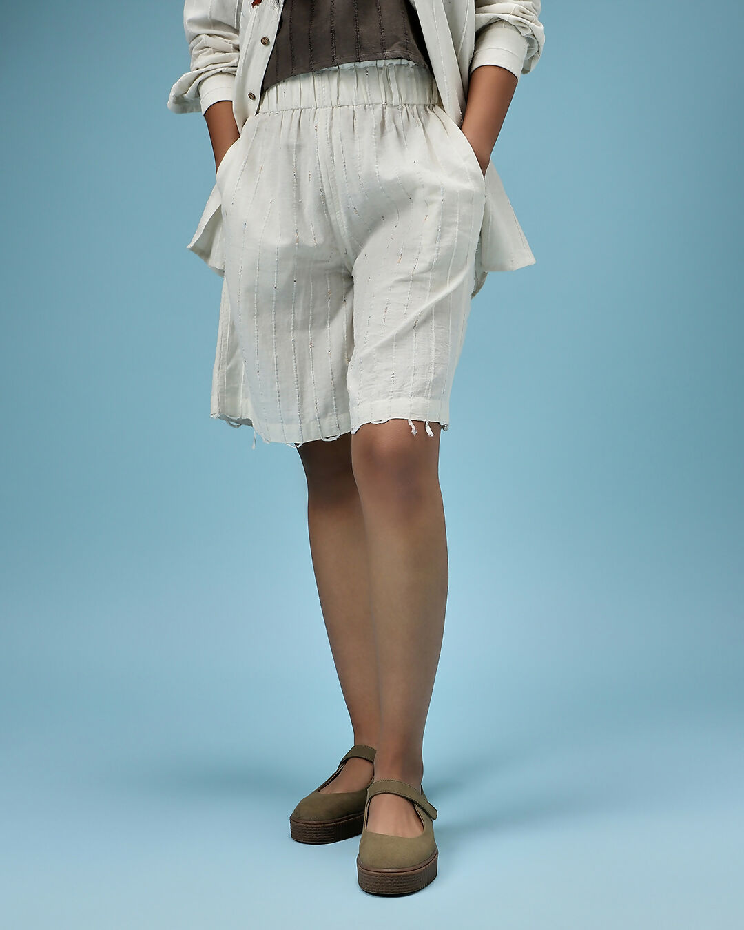 White Edge Shorts