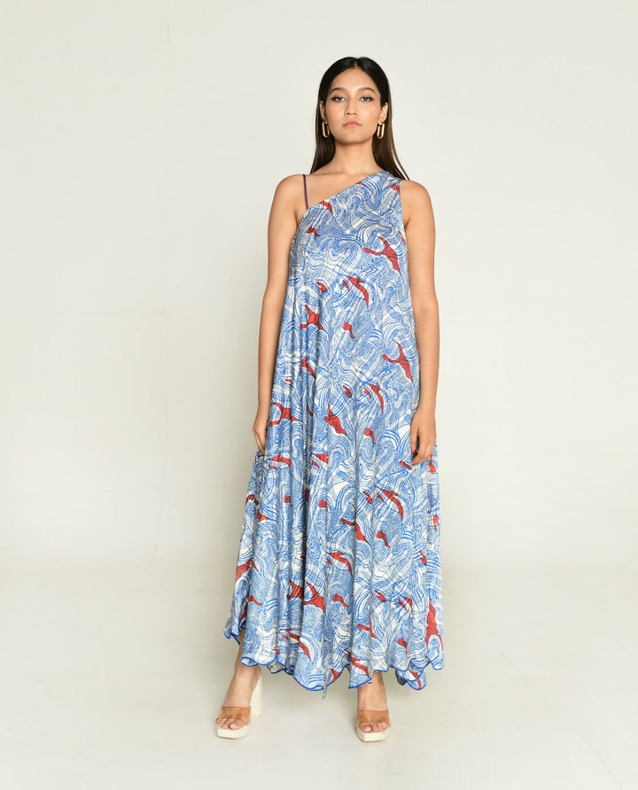 Ponzo One Shoulder Maxi Dress