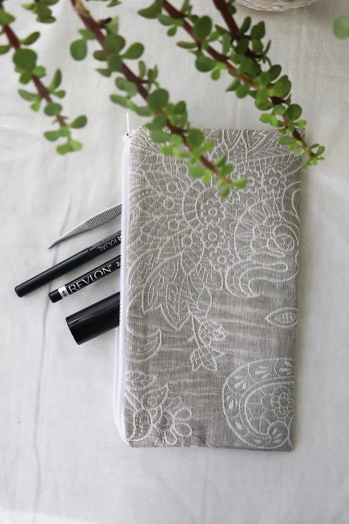 Grey Printed Multipurpose Pouch